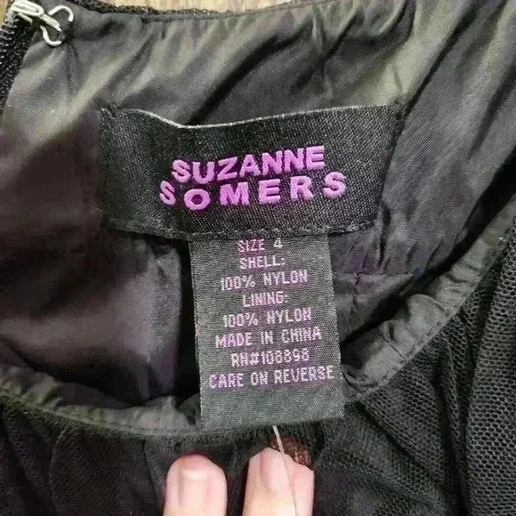 NWT Suzanne Somers Black Dress, Size 4 - Picture 5 of 11